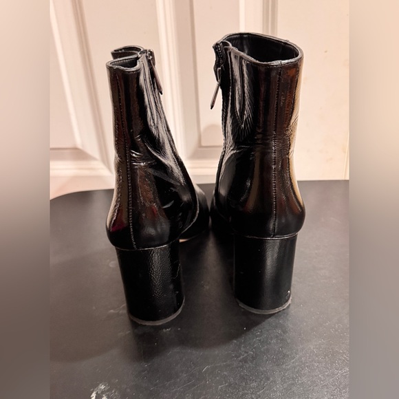 Sam Edelman Black Heeled patent leather ankle Boots size 10 - Picture 8 of 9